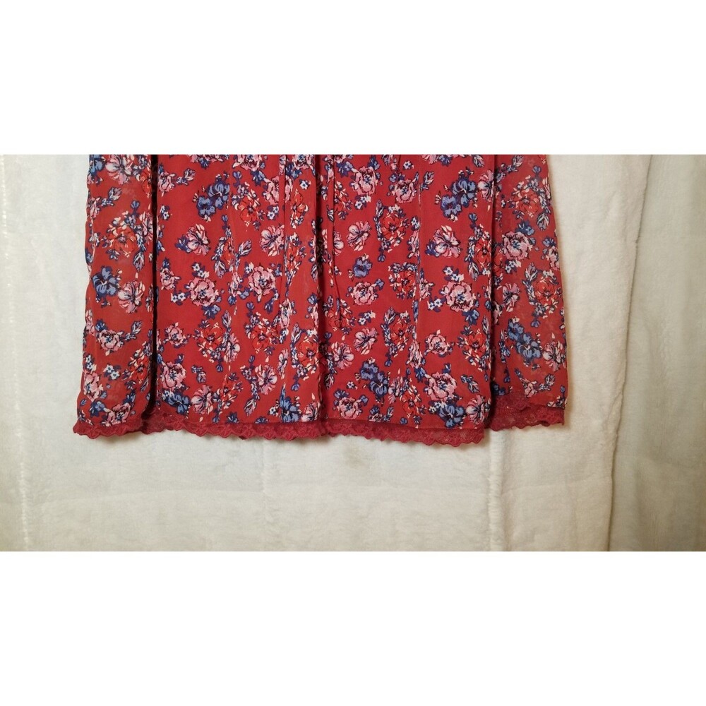 City Triangle Bohemian Peasant Mini Dress with Bell Sleeves Boho Size Large - Picture 7 of 13